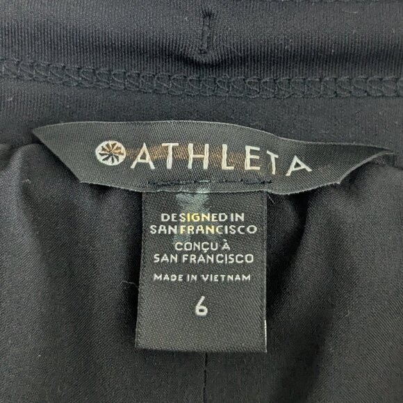 Athleta Quilted Shorts Women's Size 6 Black Apres Ski Drawstring Waist - Picture 5 of 15